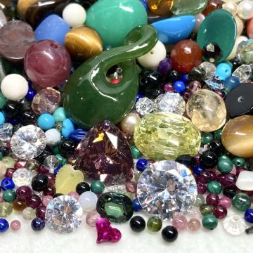 大量!!◯色石おまとめ5000ct◯j 約1000g サファイア ルビー アメジスト CZ ローズ クォーツ パール トルコ石 カメオ ルース w2ツ40