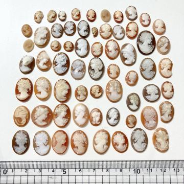 小粒大量!!◯シェルカメオおまとめ42.1g◯j 約210.5ct ルース 裸石 shell cameo ブローチ 貴婦人 彫刻 アンティーク 作家物 w2マ10