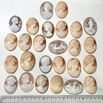 大量!!◯シェルカメオおまとめ199.1g◯j 約995.5ct ルース 裸石 shell cameo ブローチ 貴婦人 彫刻 アンティーク 作家物 w2マ13