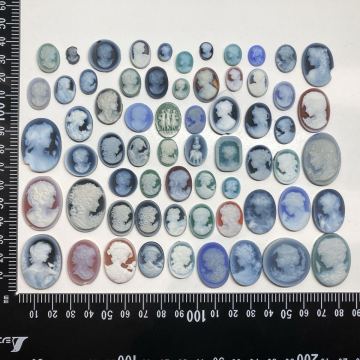 小粒大量!!◯ストーンカメオおまとめ103.9g◯j 約519.5ct ルース 裸石 stone cameo ブローチ 貴婦人 彫刻 アンティーク 作家物 w2ツ51