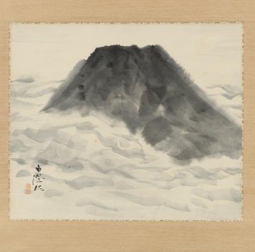 【真作】酒井白澄◆富士山◆日本画◆福島県◆肉筆◆紙本◆掛軸◆x723