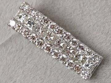 【10173P】K18WG 天然ダイヤモンド 1.00ct/2.05g ペンダントトップ