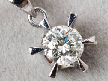 【10181P】Pt900 天然ダイヤモンド 0.40ct/0.9g ペンダントトップ