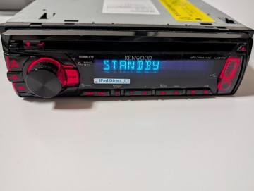 KENWOOD 1DIN U373R レッド USB AUX MP3 CDデッキ ケンウッド 中古