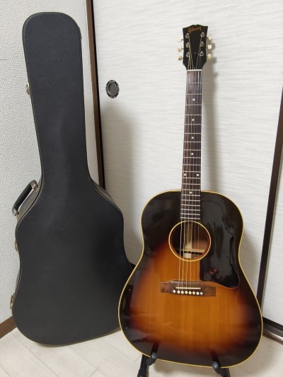 【終活】Gibson J-45 1959-60年製 ビンテージ 美品 ノーマルサドル 各動作良好 ナット幅約43mm 628mmミディアムスケール ネック,弦高良好