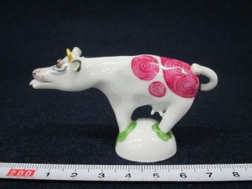 Y4279 磁器 「マイセン Meissen フィギュリン 干支シリーズ 牛 干支丑 置物」