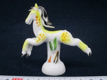 Y4275 磁器 「マイセン Meissen フィギュリン 干支シリーズ 馬 干支午 置物」