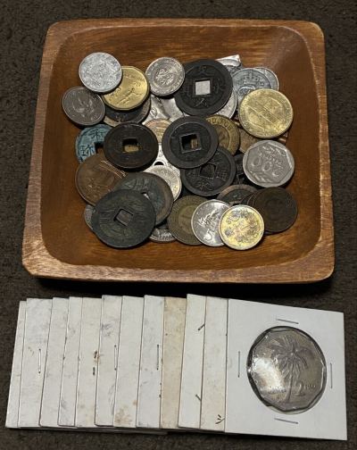 100円〜 スタート★ 古銭まとめ 雑銭・コイン、メダル遺品整理 穴銭 日本古銭 寛永通宝、他