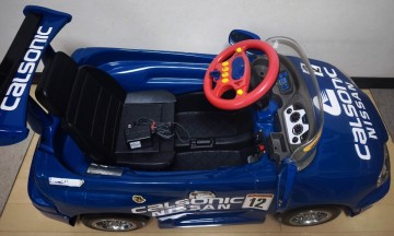 【電動動作不良】ミズタニ 電動乗用 日産 カルソニック スカイライン GT-R R34 ブルー