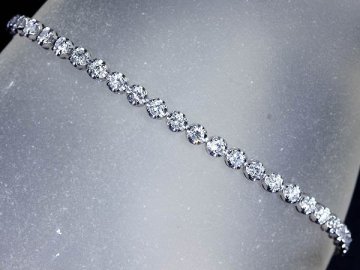 IGL18465D【1円～】新品【RK宝石】≪DIAMOND≫ 極上ダイヤモンド 総計3.00ct K18WG 超高級 テニス フルエタニティ ブレスレット