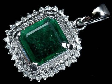 UR18641SS【1円～】新品【RK宝石】≪Emerald≫ 天然エメラルド 大粒1.82ct 極上ダイヤモンド Pt900 高級ペンダントヘッド ダイヤ