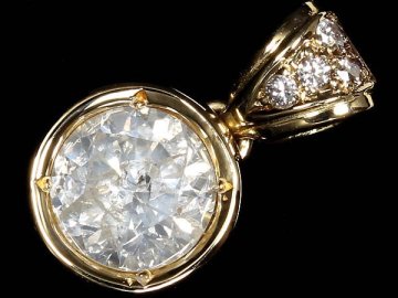 UK18631SS【1円～】新品【RK宝石】《Diamond》天然ダイヤモンド 特大1.22ct 極上脇石ダイヤモンド K18 超高級ペンダントヘッド ネックレス