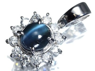 OL18662D【1円～】新品【RK宝石】希少宝石 極上アレキサンドライト キャッツアイ 特大1.08ct 極上ダイヤモンド Pt900 高級ペンダントヘッド
