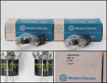 ■コレクター放出品■ビンテージ管 Western Electric 300B 1979年製 ペア 真空管 まとめて 2本セット 元箱 現状品 / n252