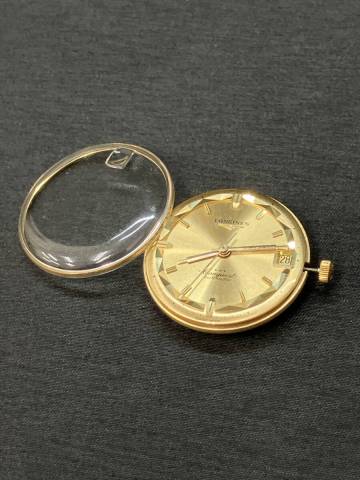 #215767 ロンジン LONGINES Conquest コンクエスト 時計 文字盤 盤面 風防 可動品 尾錠付き
