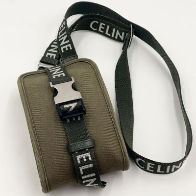 【極美品】CELINE セリーヌ レッキング モバイルポーチ スマホケース ショルダーバッグ 斜め掛け クロスボディバッグ ポーチ メンズ