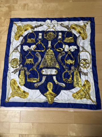 HERMES エルメス　カレ90 エトリエ　シルク　スカーフ