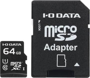 アイ・オー・データ IODATA microSDカード 64GB UHS-I スピードクラス1 Class10 SDXCカード アイオーデータ― EX-MSDU1/64G 記憶媒体 PC