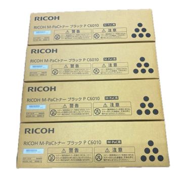 ①J07167 1円〜【未使用】RICOH M-PaCトナー ブラック P C6010 4個セット
