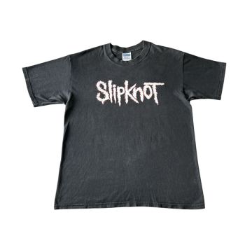 100円スタート 90s00s Slipknot barcode people=shit プリントtシャツ IOWA L スリップノット バンド バーコード ブラック ビンテージ