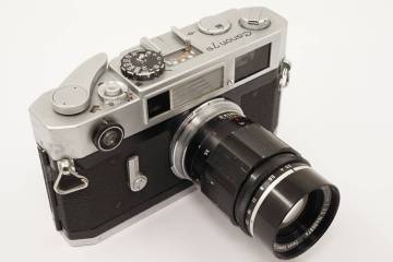 c7●売り切り●Canon MODEL 7s●LENS 100mm F3.5●キヤノン レンジファインダー ボディ シルバー Leicaライカ Lマウント ブラックL39●現状