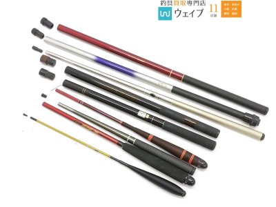 スズミ 小継 彩峰 II 450、舞泉 15・プロマリン VSやすらぎ 360・他 継竿 渓流竿 計9点 中古