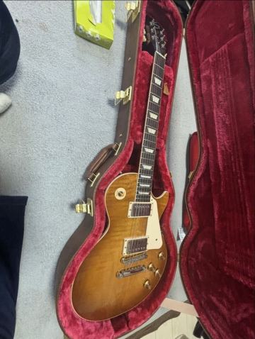 　1円スタート！　Gibson Les Paul Standard 50&rsquo;s イシバシオーダー 細杢個体 ハードケース付 レスポール
