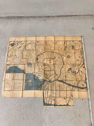 天保改正新増細見京繪圖　高井蘭山　1830-1843年　岡田屋嘉七、鶴屋喜右衛門、和泉屋市兵衛　東京都　 古地図 古書 古文書 資料