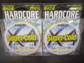 1　デュエル　スーパーコールドX4・イエロー　0.6号150ｍ巻セット新品使用！