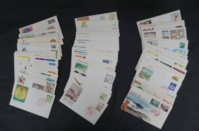 ★ 日本切手 初日印入り FDC 消印付き切手 まとめ売り 国宝・国立公園・自然保護・国際文通週間等 合計約100枚 ★ ab55