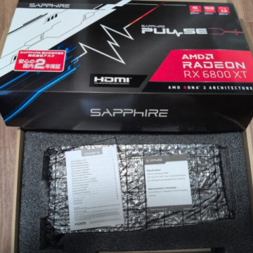 １円スタート Sapphire PULSE AMD Radeon RX 6800 XT 16GB 美品 グラフィックボード PC自作 ゲーミング CAD マルチモニター 高性能