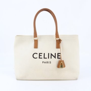 1円■美品■セリーヌ■ホリゾンタル・カバ レザー&times;キャンバス トート バッグ 肩掛け ショルダー ハンド A4 レディース WBM EE25-4