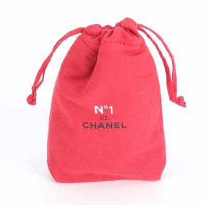 1円■極美品■シャネル■N&deg;1 DE CHANEL レッド 巾着 ハンド バッグ ポーチ レディース メンズ EUM DP36-5