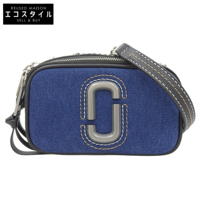 新品同様 MARC JACOBS マーク ジェイコブス ザ デニム チェーン スナップショット ショルダーバッグ レディース ブルー 2F4HCR027H05 473