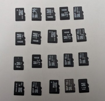 マイクロSDカード 中古品 16GB 20枚 フォーマット済み 