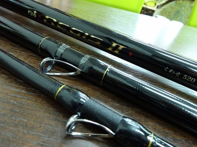 釣具祭 がまかつ がま石 REGIS レギスII くわせ 520 ケース付 石鯛竿 底物 磯竿 イシダイ クチジロ 釣り竿 現状品 中古品 長期保管品