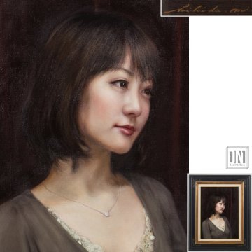 【1on1】真作 疋田正章 『銀』 油彩 8号 2010年 ■ 人気完売作家 ホキ美術館 凛とした眼差しと柔らかな肌の質感が織りなす静謐なリアリズム