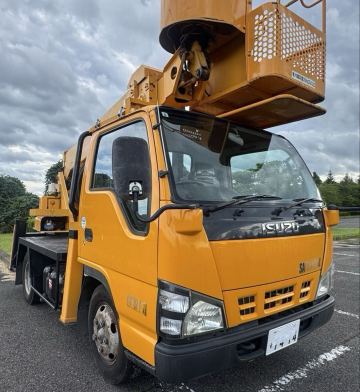 平成19年イスズエルフ 5速マニュアル 高所作業車 エスマック9.9M 53000KM(車検令和8年8月まで)下取り可能 フレーム腐食無し.
