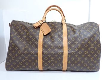 20SAP/4G●LOUIS VUITTON ボストンバッグ Keepall ルイヴィトン キーポル モノグラム キャンバス トラベルバッグ ネームタグ 中古品●