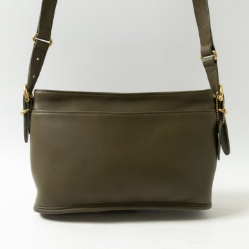 【1円スタート】COACH コーチ G8C-9802 オールドコーチ エクエストリアン ジップ ショルダーバッグ レザー 本革 カーキ レディース bag 鞄