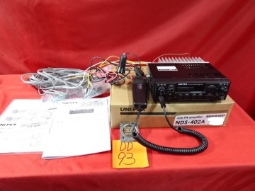 DD-93/美品 UNI-PEX ユニペックス 車載用アンプ SDレコーダー付き 12V 40W NDS-402A 拡声器 宣伝車 街宣スピーカー 車載オーディオ音響機器