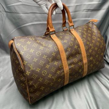 C505 ルイヴィトン LOUIS VUITTON キーポル45 ボストンバッグ 旅行バックM41418 モノグラム シリアルSA821