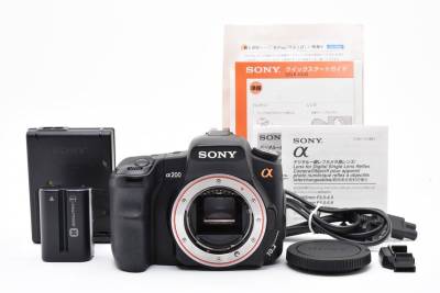#2962065 【ジャンク／外観美品／訳あり】 １円～ Sony ソニー Alpha -A200 DSLR カメラ 10.2MP 本体 - ブラック