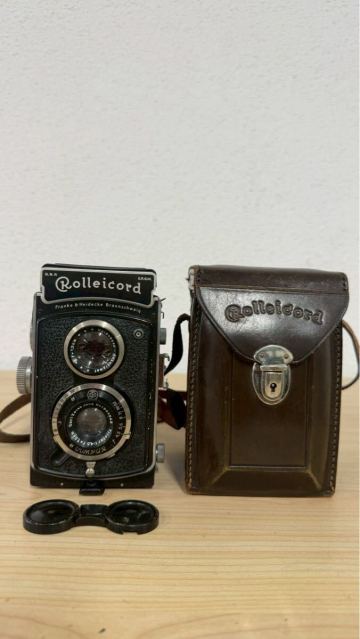 1円〜【現状保管品】Rolleicord ローライコード 二眼レフカメラ Carl Zeiss Jena Triotar 7.5cm F4.5 純正ケース・キャップ付 Rolleiflex