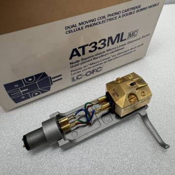 動作良好 元箱付き audio-technica オーディオテクニカ MCカートリッジ AT33ML/LC-OFC＋KENWOOD ケンウッドKP-1100用 純正シェル付き