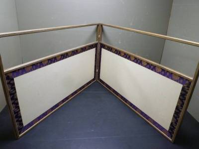 《金正堂》　ＮＯ.4　風炉先屏風86&times;55二連　蓮寿堂　茶道具