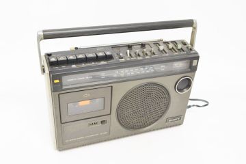 (1503L 0720K14) 1円～ SONY ソニー AM FM モノラルラジカセ CF-1980 1974年製 ラジカセ 当時物 【通電動作確認済み】