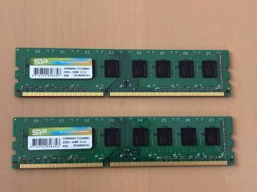シリコンパワー DDR3 1600 8GB&times;2枚　計16GB デスクトップ用 DDR3-1600 PC3-12800 動作品 SP008GBLTU160N02