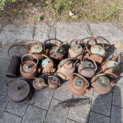 蔵出し！代理出品。　鉄瓶　まとめ　大量まとめ 茶道具 南部鉄器 鉄器　京鉄瓶　 急須　龍文堂　いろいろまとめ　