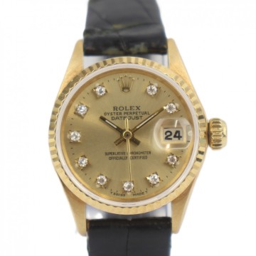 ◆ 1円 ～ 稼働品 ROLEX / ロレックス 総重量：29.1ｇ デイトジャスト 6517 38番 自動巻き デイト 無垢時計 ゴールド文字盤 164085